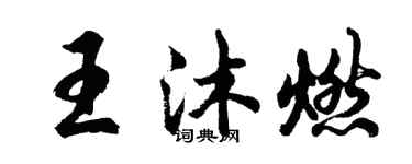 胡問遂王沐燃行書個性簽名怎么寫