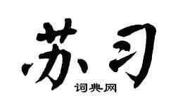 翁闓運蘇習楷書個性簽名怎么寫