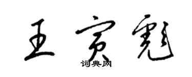 梁錦英王寅彪草書個性簽名怎么寫