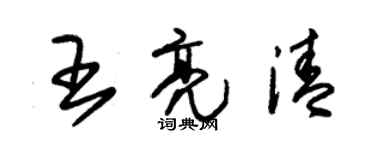 朱錫榮王亮清草書個性簽名怎么寫