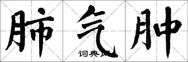 翁闓運肺氣腫楷書怎么寫