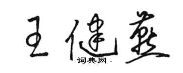 駱恆光王健燕草書個性簽名怎么寫