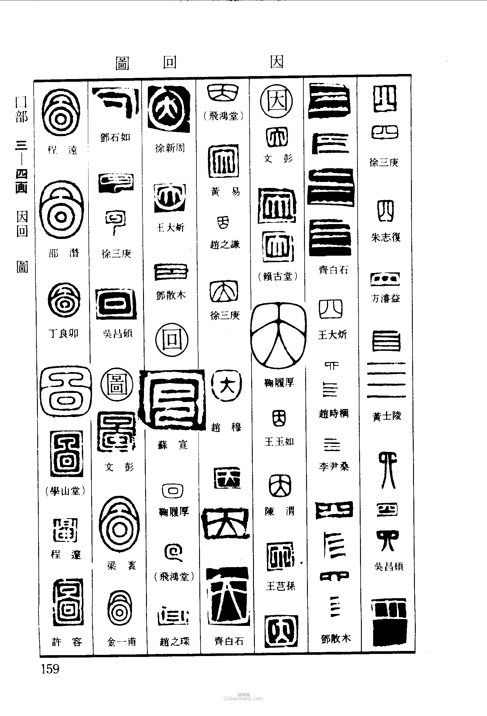 “四因回圖”篆刻印章