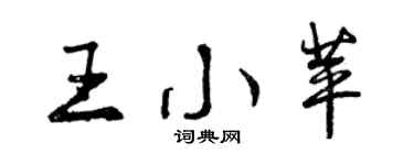 曾慶福王小苹行書個性簽名怎么寫