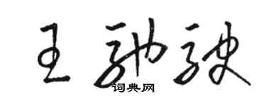 駱恆光王馳駛草書個性簽名怎么寫
