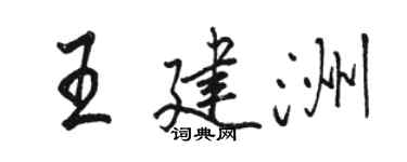 駱恆光王建洲行書個性簽名怎么寫