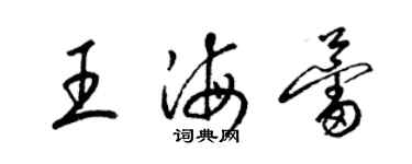 梁錦英王海蕾草書個性簽名怎么寫