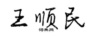 曾慶福王順民行書個性簽名怎么寫