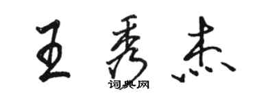 駱恆光王秀傑行書個性簽名怎么寫