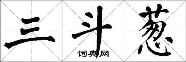 翁闓運三斗蔥楷書怎么寫