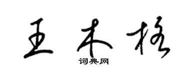 梁錦英王木格草書個性簽名怎么寫