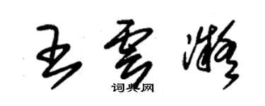 朱錫榮王雲凝草書個性簽名怎么寫