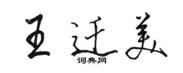 駱恆光王遷美行書個性簽名怎么寫