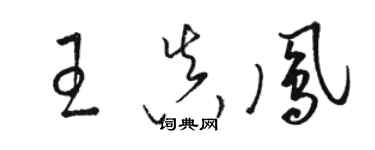 駱恆光王真鳳草書個性簽名怎么寫