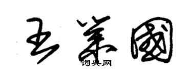 朱錫榮王業國草書個性簽名怎么寫
