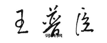 駱恆光王普臣草書個性簽名怎么寫