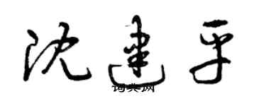 曾慶福沈建平草書個性簽名怎么寫