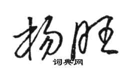駱恆光楊旺草書個性簽名怎么寫