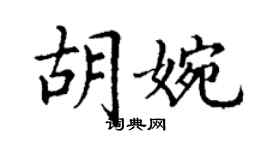 丁謙胡婉楷書個性簽名怎么寫