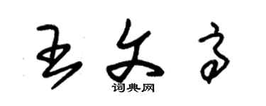 朱錫榮王文高草書個性簽名怎么寫