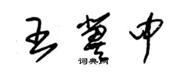 朱錫榮王冀中草書個性簽名怎么寫