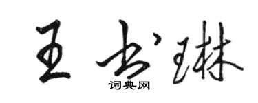駱恆光王書琳行書個性簽名怎么寫