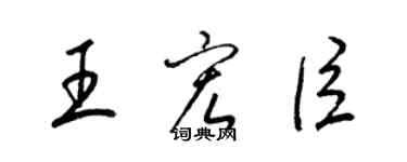 梁錦英王宏臣草書個性簽名怎么寫