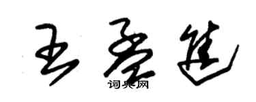 朱錫榮王孟進草書個性簽名怎么寫