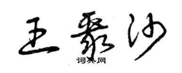 曾慶福王聚沙草書個性簽名怎么寫