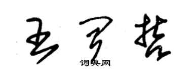 朱錫榮王聞哲草書個性簽名怎么寫