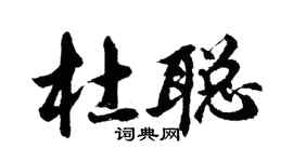 胡問遂杜聰行書個性簽名怎么寫