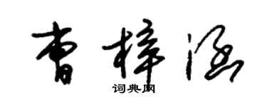 朱錫榮曹梓涵草書個性簽名怎么寫