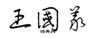 曾慶福王國義草書個性簽名怎么寫