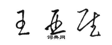 駱恆光王亞慰草書個性簽名怎么寫