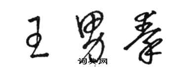 駱恆光王男秦草書個性簽名怎么寫