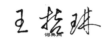 駱恆光王哲琳草書個性簽名怎么寫