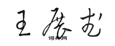 駱恆光王展武草書個性簽名怎么寫