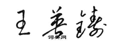 駱恆光王英鑄草書個性簽名怎么寫