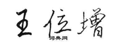 駱恆光王位增行書個性簽名怎么寫