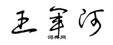 曾慶福王軍河草書個性簽名怎么寫