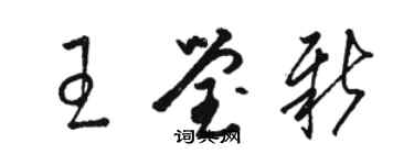 駱恆光王瑩新草書個性簽名怎么寫