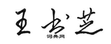 駱恆光王書芝行書個性簽名怎么寫