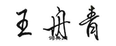 駱恆光王舟青行書個性簽名怎么寫