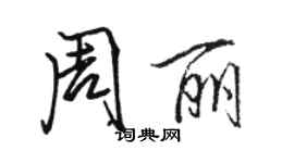 駱恆光周麗行書個性簽名怎么寫