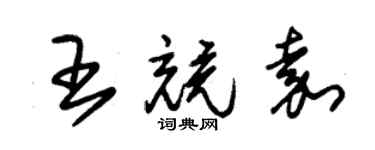 朱錫榮王競嘉草書個性簽名怎么寫