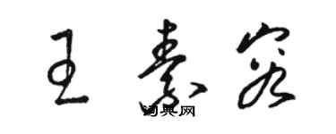 駱恆光王素容草書個性簽名怎么寫