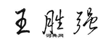 駱恆光王勝強行書個性簽名怎么寫