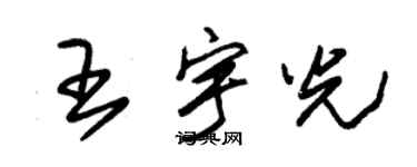 朱錫榮王宇光草書個性簽名怎么寫