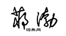 朱錫榮蔣渤草書個性簽名怎么寫