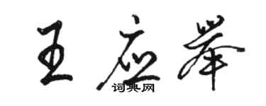 駱恆光王應舉行書個性簽名怎么寫